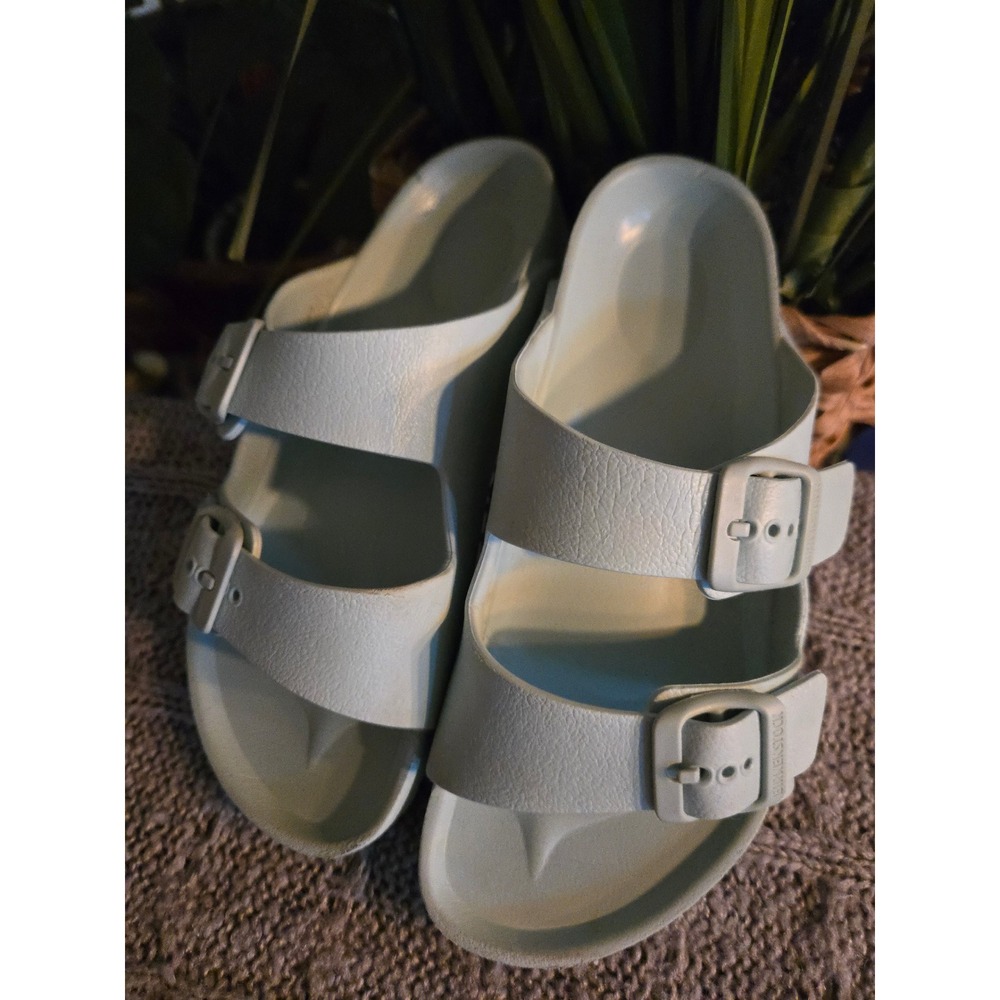 BIRKENSTOCK Arizona EVA Kids Sandals Light Blue Waterproof Slides Size 32 1-1.5